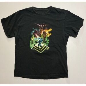 Minecraft Mojang Ender Dragon Steve Diamond Armor Rare T-Shirt‎ Mens M Black Tee
